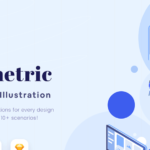 2.5D Isometric Office Scene Illustration Pack
