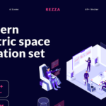Futuristic 2.5D Tech Illustration Pack